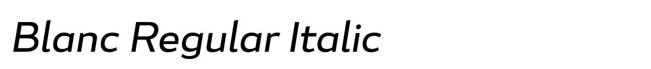 Blanc Regular Italic